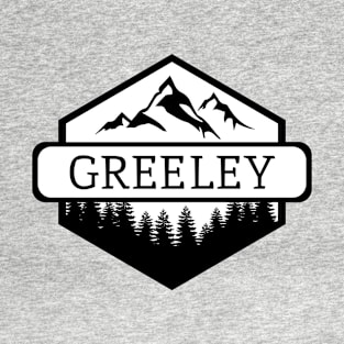 Greeley Colorado Mountains and Trees design T-Shirt